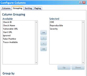 In HP WebInspect you can group a list of vulnerabilities by their CWE-ID.