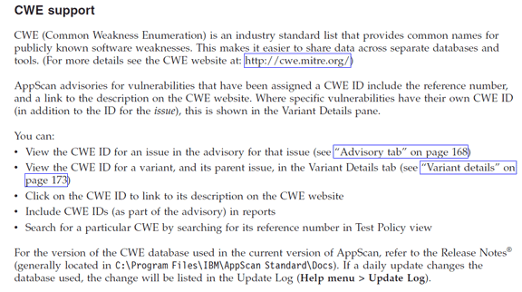 CWE and Compatibility Documentation