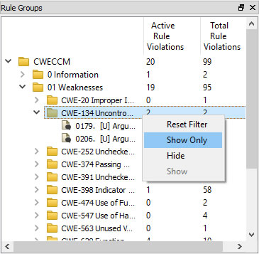 CR_A.2.1: Filtering on CWE-134