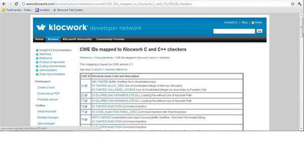 ELECTRONIC DOCUMENT ELEMENT TO CWE IDENTIFIER